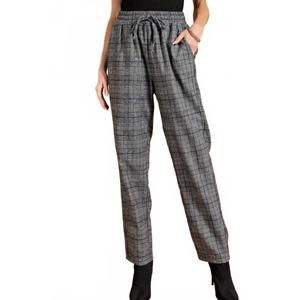 NEW KORI kali plaid jogger in grey combo